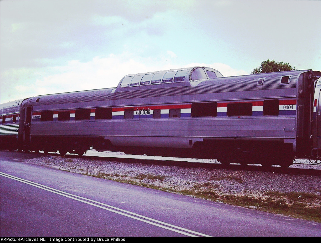 Amtrak Dome Coach 9404 on Amtrak Auto Train - 1985